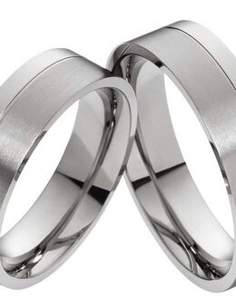 Eheringe Titanringe T124 längsmatt und poliert - Aholming
