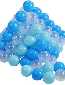 Knorrtoys® Bällebad-Bälle 100 Stück, soft blue/blue/transparent (100-St), 100 Stück