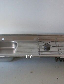 Cramer Kochfeld 50mba 2-flammig (rechts) mit Spülbecken gebr. ca 110 x 42 cm Ekco 11 x 4,2 OHNE Typenschild - Schotten Zentrum