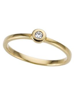 Firetti Goldring Schmuck Geschenk Gold 333 Damenring Verlobungsring Goldring Solitär, mit Brillant