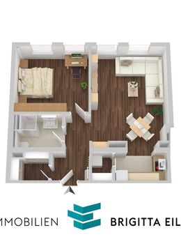 Historische Architektur trifft auf modernes Design- Stilvolle 2-Zimmer-Wohnung in Bremens Neustadt - Bremen