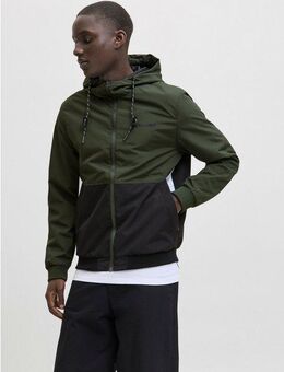 Jack & Jones Blouson JJERUSH HOOD BOMBER NOOS mit Logo Schriftzug