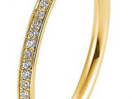 Verlobungsring 585 Gelbgoldring mit Brillianten ges. 0,165 Ct. w/si 41056430 - Aholming