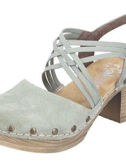 Rieker Sandalette, Sommerschuh, Sandale, Blockabsatz, mit Nieten verziert
