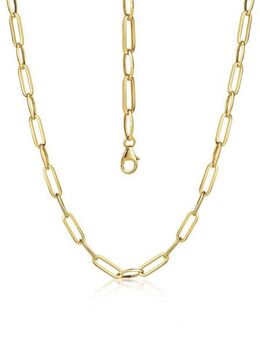 Firetti Charm-Kette Schmuck Geschenk Gold 585, Langankerkette, ca. 6 mm breit, Made in Germany