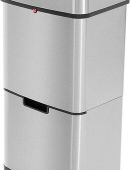 Hailo Mülltrennsystem Öko Vario XL, 54 Liter, Edelstahl, Kunststoff Inneneimer, Sensortechnik