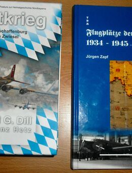 Der Luftkrieg von Aschaffenburg bis Zwiesel 3 Bände im Schuber sowie Flugplätze in Bayern - Bayreuth
