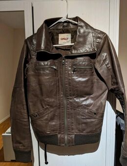 NEU * Original VINTAGE * Echt- Leder * Shabby- Look * Biker * Blouson * Jacke ''ONLY'' Gr. 36- 38/ S * schoko- dunkel- braun * - Riedlingen