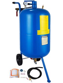 Sandstrahlen Sandstrahlmaschine Mobiler Sandstrahler mit Zubehör 75l Set - Wuppertal