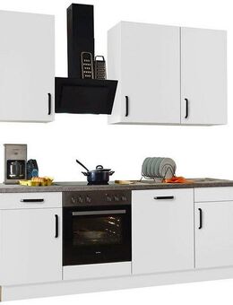 wiho Küchen Küchenzeile "Simi", wahlweise mit E-Geräten, mit verstellbaren Füßen, Soft-Close-Funktion in Schubkästen und Auszügen, Breite 220 cm