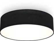B.K.Licht LED Deckenleuchte, ohne Leuchtmittel, Deckenlampe, Textil Lampenschirm, schwarz, Schlafzimmer, Wohnzimmer