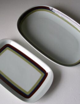 Arzberg Hutschenreuther Platte Butterplatte Streifen-Dekor Retro Vintage zus. 7,- - Flensburg