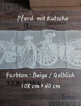 Tischdecke/ Decke Handarbeit Kutscher mit Pferd und Frau - Hannover Buchholz-Kleefeld