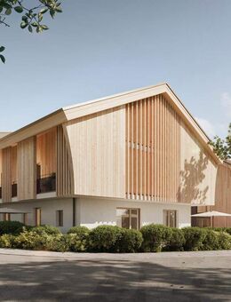 Neubau: Luftige 2-Zimmer-Dachgeschosswohnung mit Dachterrasse und Loggia nach Süden mit Bergblick - Waakirchen
