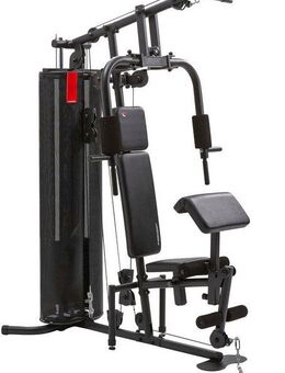 Christopeit Sport® Kraftstation SP 2000, 8 Gewichtsblöcke (Butterflystange, Latzug, Ruderfunktion und mehr), multifunktionale Fitnessstation, max. Trainingsgewicht 56 kg