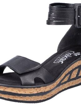 Rieker Sandalette, Sommerschuh, Sandale, Keilabsatz, mit Laufsohle in Kork-Optik