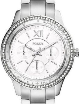 Fossil Multifunktionsuhr STELLA SPORT ES5108, Quarzuhr, Armbanduhr, Damenuhr, Datum, Edelstahlarmband