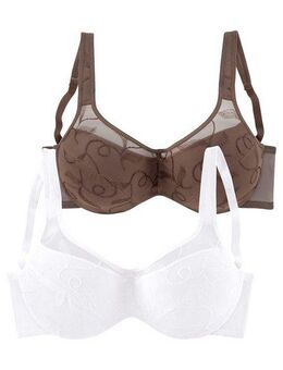 petite fleur Minimizer-BH (Packung, 2 Stück) mit Bügel und schöner Stickerei