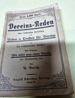 Alte Lektüre "Vereinsreden" von 1931 - Bedburg