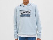 Jack & Jones Junior Hoodie JCOLOGAN SS24 PRINT SWEAT HOOD SN JNR