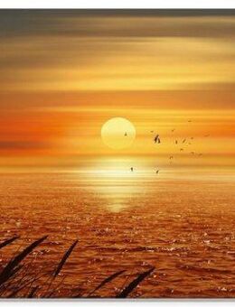 Artland Glasbild Sonnenuntergang über dem Meer, Sonnenaufgang & -untergang (1 St), in verschiedenen Größen
