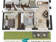 NEUBAU: Moderne 3-Zimmer-EG-Wohnung mit West-Terrasse & Gartenanteil - Achim