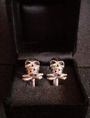 Totenkopf-Manschettenknöpfe, 925er Silber. in 45144