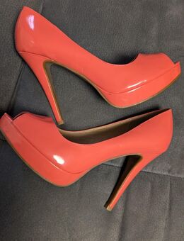 Sexy High Heels Peeptoes Koralle orange Gr 40 - Recklinghausen