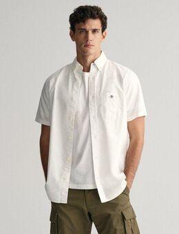 Gant Kurzarmhemd REG OXFORD SHIRT Gant-Stickerei