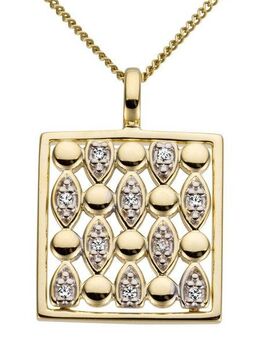 Firetti Kettenanhänger Schmuck Geschenk Gold 585 Halsschmuck Anhänger für Halskette, mit Brillanten