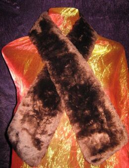 NEUw * Edel * stylisch * ORIGINAL Granny VINTAGE * Webpelz * Web- Pelz * Fell * Imitat * Fake fur * Schal- Kragen * Schalkragen * kaffee- dunkel- braun * - Riedlingen