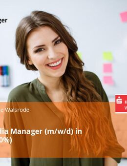 Social Media Manager (m/w/d) in Teilzeit (50%) - Walsrode