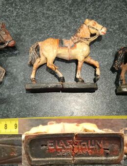 3 Fröha Elastolin Pferde, Masse Figuren, Germany, Sehr Alt - Berlin