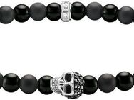 THOMAS SABO Armband Talisman-Armband Skull/Totenkopf-Motiv, A2185-705-11-L19,L21, mit Obsidian, Zirkonia (synth)