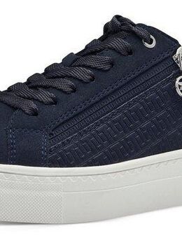 Tamaris Plateausneaker, Freizeitschuh, Halbschuh, Schnürer mit Besätzen und Glitzerdetails
