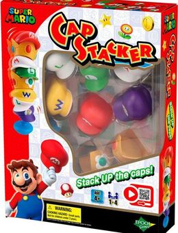 EPOCH Games Spiel Super Mario™ Cap Stacker, Familienspiel