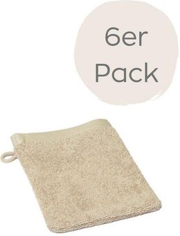 Wewo fashion Waschhandschuh 9517W, (Packung, 6-St), saugstark