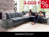 XXL Ecksofa 280x251cm Grau Schwarz Softstruktur - Kunstleder Pale - Köln