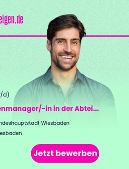Datenmanager/-in (w/m/d) in der Abteilung Statistik - Wiesbaden