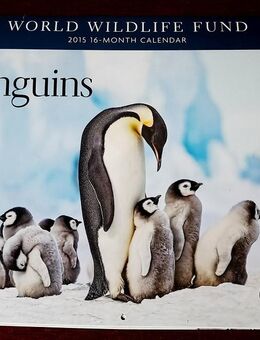 WWF  - 2015 – 16- Month Calendar – Pinguine zum Aufhängen, für Sammler - Niederfischbach