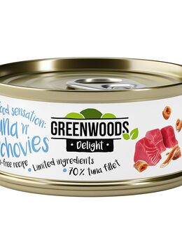 Greenwoods Delight Thunfischfilet mit Sardellen - Sparpaket: 24 x 70 g
