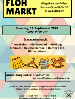 Flohmarkt 13.9.25 Worfelden - Büttelborn