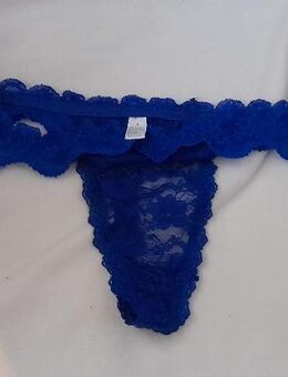 Blauer Spitzen String Tanga Gr. S * NEU * - Bonn