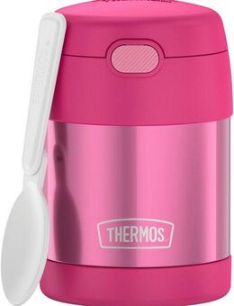 THERMOS Thermobehälter FUNTAINER FOOD JAR, Thermobehälter für Essen, spülmaschinenfest, Edelstahl, Kunststoff, Silikon, (1-tlg), 0,3l, 5h heiß & 7h kalt, dicht & auslaufsicher, mit klappbarem Löffel