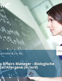 Regulatory Affairs Manager - Biologische Arzneimittel/Allergene (m/w/d) - Reinbek