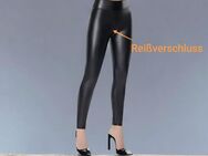 Elegante Kunstleder Hose Nahtlose Stretch Reissverschluss Ouvert schwarz L XL XXL - Berlin