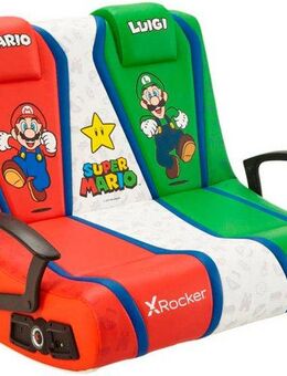 X Rocker Gaming-Stuhl Nintendo Super Mario™ Dual VS 2.1 Floor Rocker Gaming Bodensessel