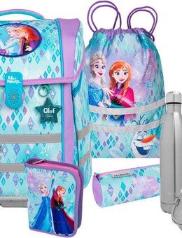 McNeill Schulranzen Perfecto, Disney, Frozen (Set, 5-tlg), inkl. Federmäppchen, Turnbeutel, Schlamperrolle & Motivmagnet