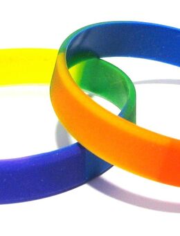 2er Set: Armband - Armbänder aus Silikon - Regenbogen - Neu - Biebesheim (Rhein)