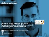 Wissenschaftliche Mitarbeiterin / Wissenschaftlicher Mitarbeiter (m/w/d) für die digitale transformative Bildung - Rosenheim